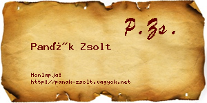 Panák Zsolt névjegykártya